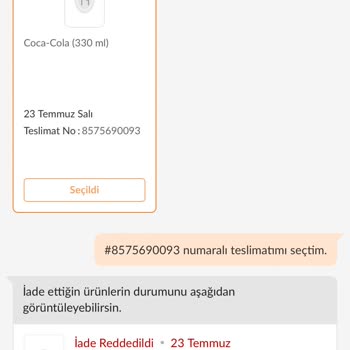 Makarna Company Trendyol GO Ücretini Ödediğim Hizmeti Alamadım Param Yandı