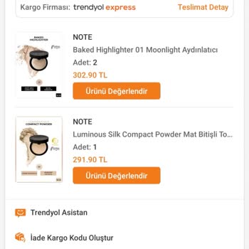 Note Cosmetics Eksik Gönderilen Ürün İçin Acil Çözüm Talebi