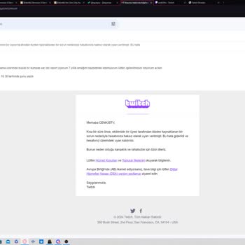 Twitch Süresiz Askıya Alındım Lütfen Yardım...