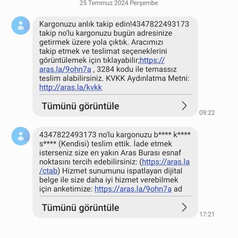 Aras Kargo Ve Trendyol Adrese Bırakmama