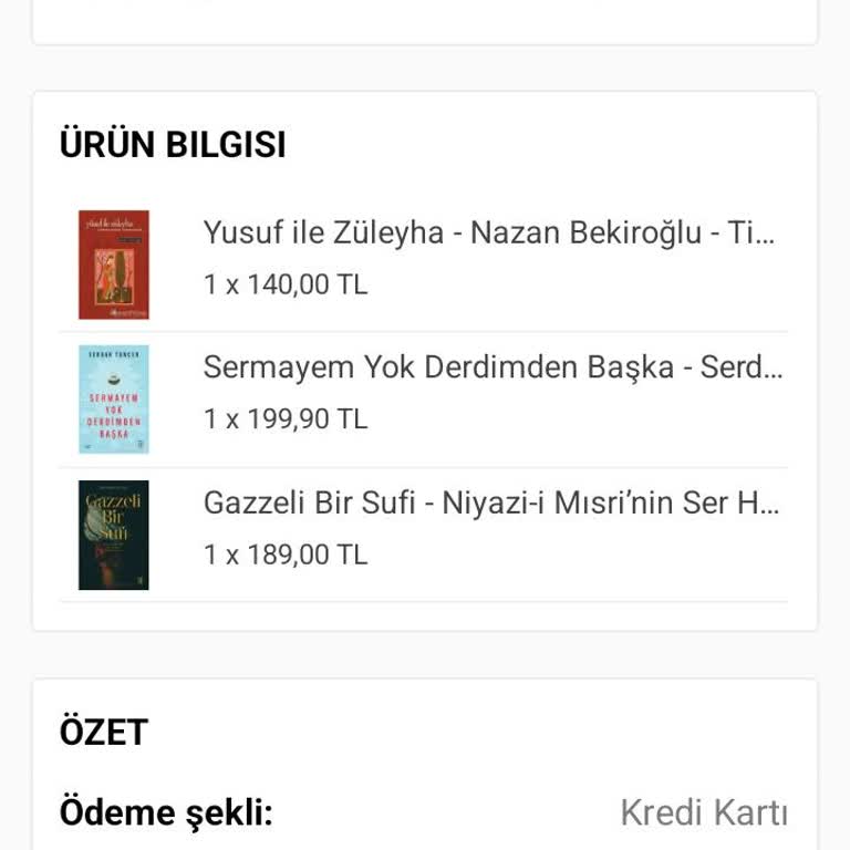Aperatif Kitap Yayın Dağıtım Ve Ticaret A. Ş Sipariş İptali