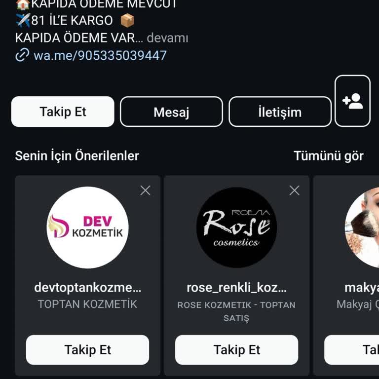 Yildizkozmetiktoptan (Instagram) Yanıltıcı Bir Sayfadır!