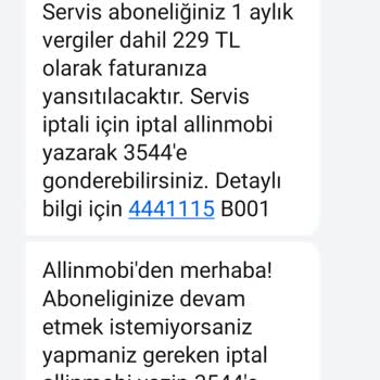 Türk Telekom İzinsiz Açılan Servis Üyelikleri Mobil Ödeme Ücreti