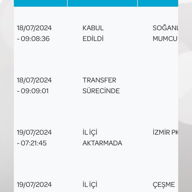 PTT Kargo Gönderdiğim Kargo Uzun Süredir İzmir İl İçi Aktarımda