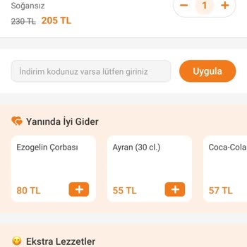 Trendyol Yemek De Var Olan İndirimler Uygulanmıyor.