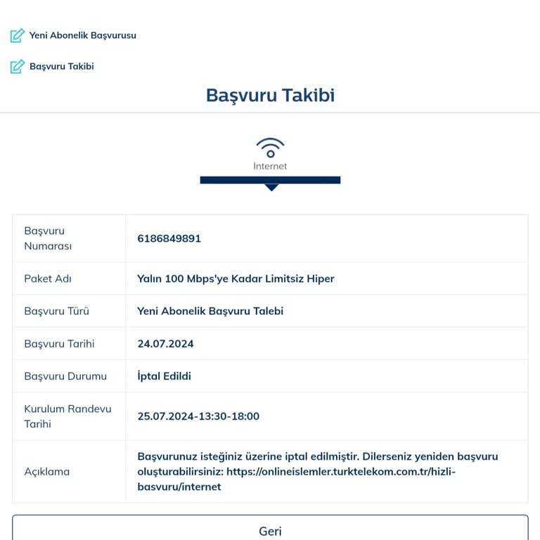 Türk Telekom İnternet Başvurusu, Hizmet Kalitesi