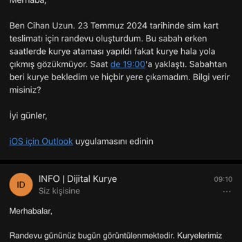 Dijital Kurye Vodafone Sim Kart Teslimatı