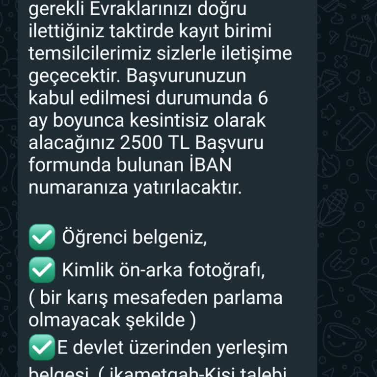 Öğrenciler Birliği Derneği Burs Kazandığımı İddia Eden Mesaj