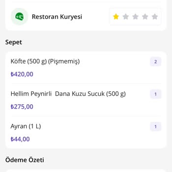 Köfteci Yusuf Siparişi Eksik Gönderdi Para İadesi Yapmıyor