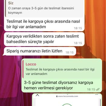 Locco Moda İade İşlemim Gerçekleşmedi.