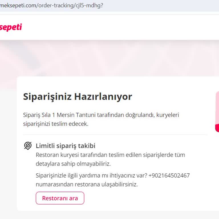 Yemeksepeti Yemeğin Kapıda İptal Edilmesi