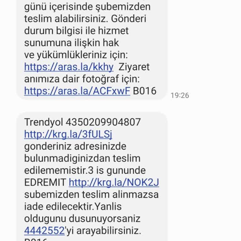 Aras Kargo Edremit Kargonun Teslim Edilmemesi