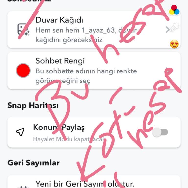 Snapchat Bu Anlattığım Kişi Kötüdür