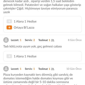 PizzaLazza Kasaplar Şubesindeki Rezil Paket Servis Hizmeti