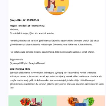 ÇiçekSepeti Oz. Mik Mini Klavye