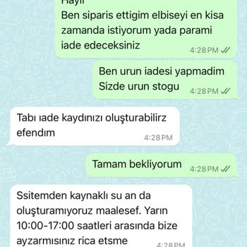 Kıyafet Sepeti Stokta Olmayan Elbiseyi Satıyor Ve Paramı İade Etmiyor.