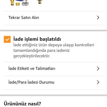 Amazon Hatalı Ürün Ve İade Gerçekleşmemesi