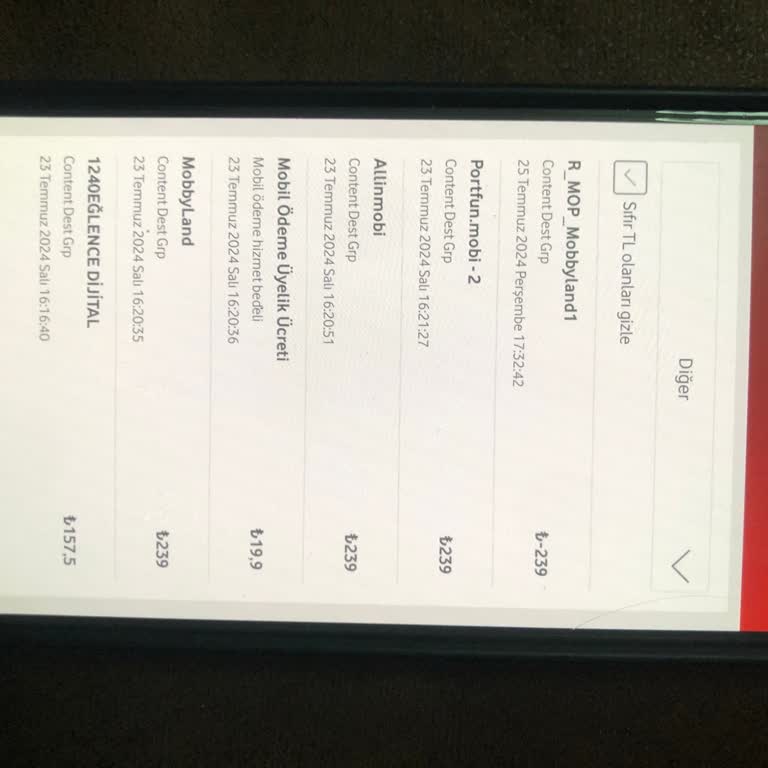 Vodafone Faturaya Mobil Ödeme Adı Altında Yansıtılan Ücret