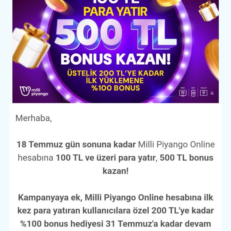 Milli Piyango Bonus Kampanyası Yüklenmedi