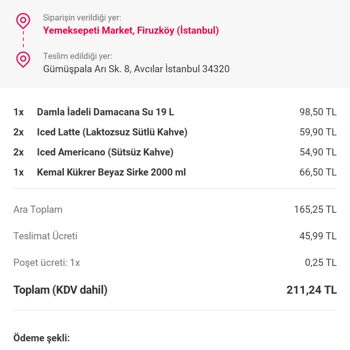 Yemeksepeti Geç Gelen Sipariş Ve Kötü Kurye Hizmeti