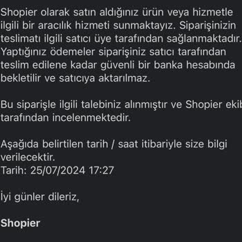Shopier İade Sorununun Çözülmemesi