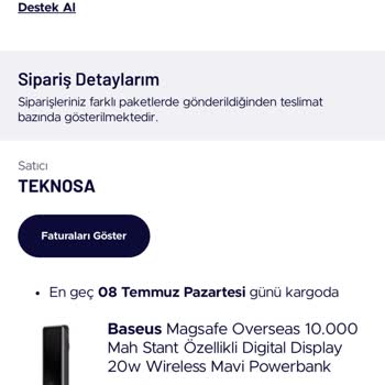 Teknosa İnternet Alışverişi İptal Sorunu