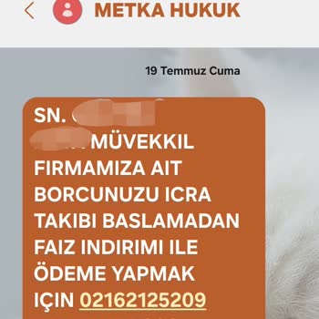 Metka Hukuk (SMS) Haksız İcra Mesajları Ve Kişisel Veri İhlali