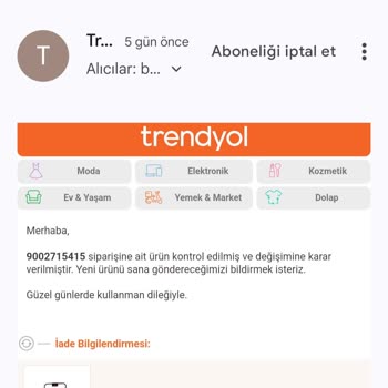 Trendyol, İademi Yapmıyor