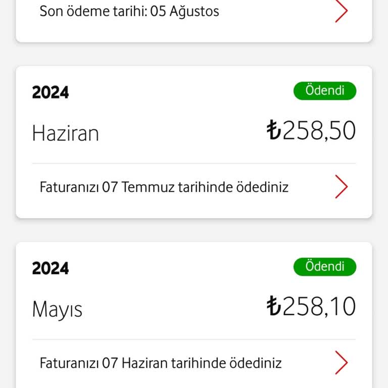 Vodafone Haksız Fatura Tutarı