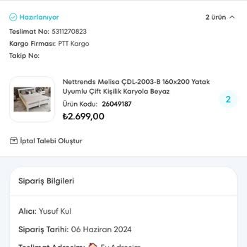 A-101 Siparişimi Göndermiyor