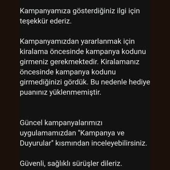 TikTak Kirala Kampanyanın Uygulanmaması Hakkında