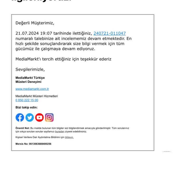 Media Markt İade Sürecinde Yaşanan Sorunlar Ve Müşteri Hizmetlerinin İlgisizliği