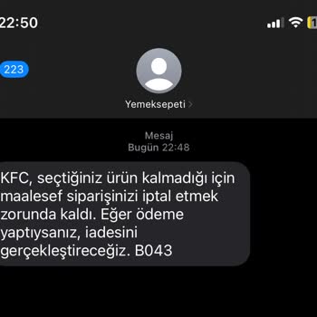 Yemeksepeti Son Anda Yemek İptali