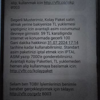Vodafone Kafasına Göre Bakiyemi Kullanıyor
