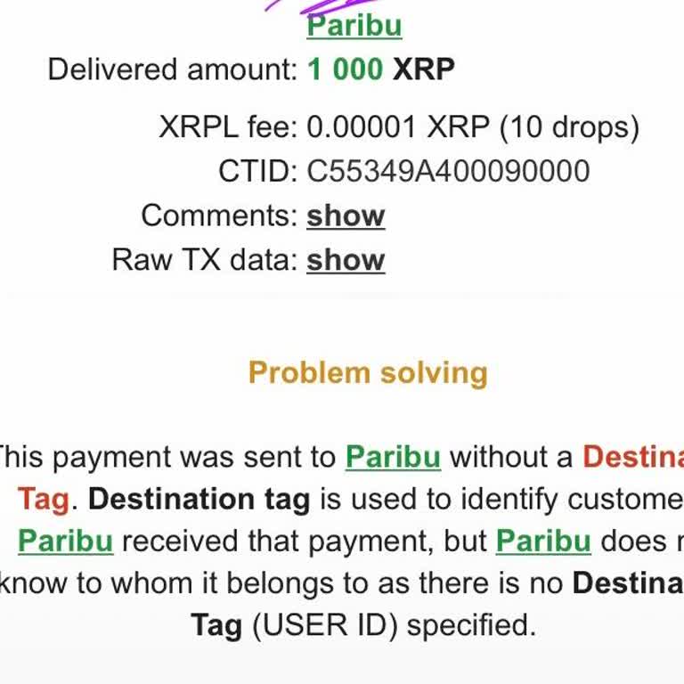Paribu Tag Kodu Olmadan XRP Gönderimi