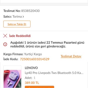 Torima Kaya Elektronik Torima Bozuk Ürün Yolluyor