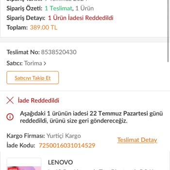 Torima Kaya Elektronik Torima Bozuk Ürün Yolluyor