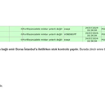 Trive Yatırım Menkul Değer, Pegasus Hisse Senedi Zincir Emir Hatası