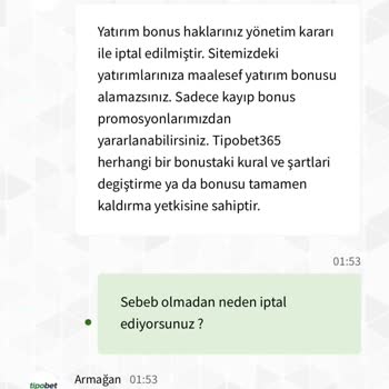Tipobet'te Kazanınca Yatırım Bonusu Vermiyorlar