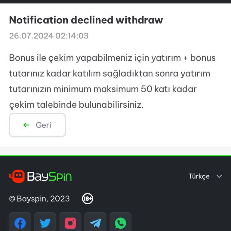 Bayspin Sitesi Ciddi Problemdir