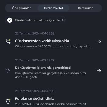 Paribu Cüzdanda Gözükmeyen Para