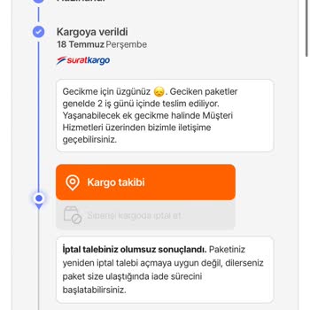 Sürat Kargo Dağıtıma Çıkarmıyor Ve Telefonlara Bakmıyor