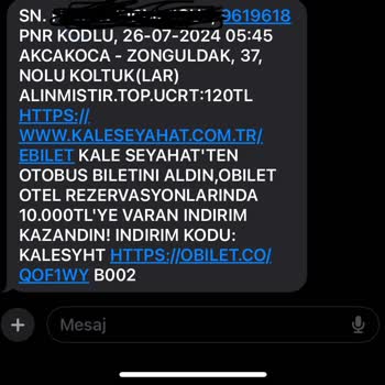 Kale Seyahat Otobüs Şoförünün İhmali İşime Geç Kalmama Sebep Oldu!