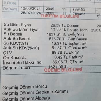 İBB - İstanbul Büyükşehir Belediyesi Su Bedelindeki Fahiş Fiyat
