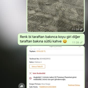 Satın Alınan Halının Renk Ve Kalite Sorunları