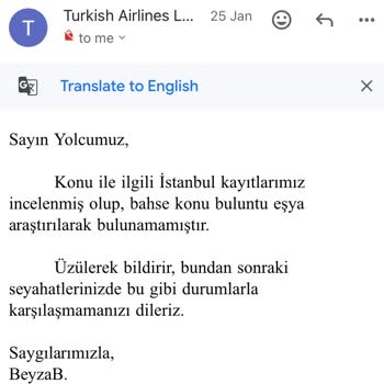 Проблема с потерянным ноутбуком на рейсе Turkish Airlines
