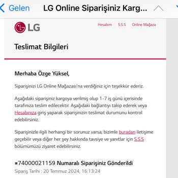 LG Stoğu Olmayan Ürün Satışı