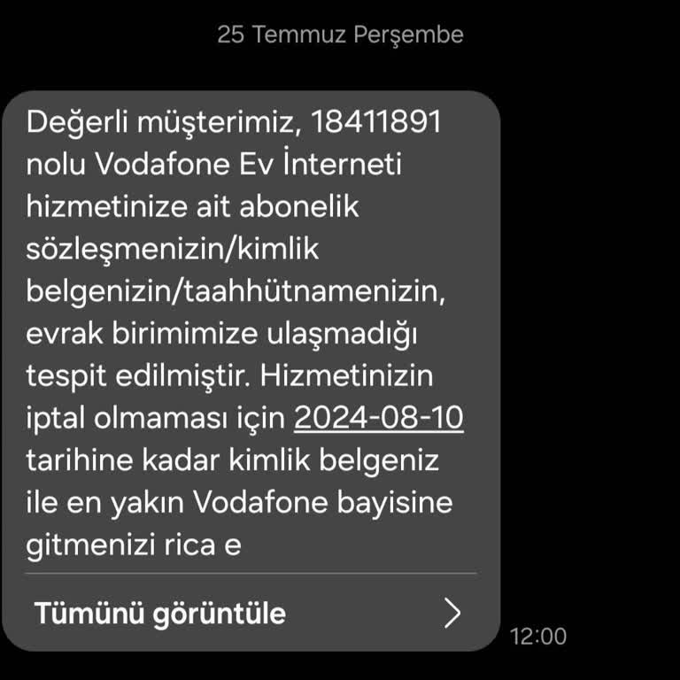Vodafone Fiber İnternet Başvurusunda Yaşanan Sorunlar