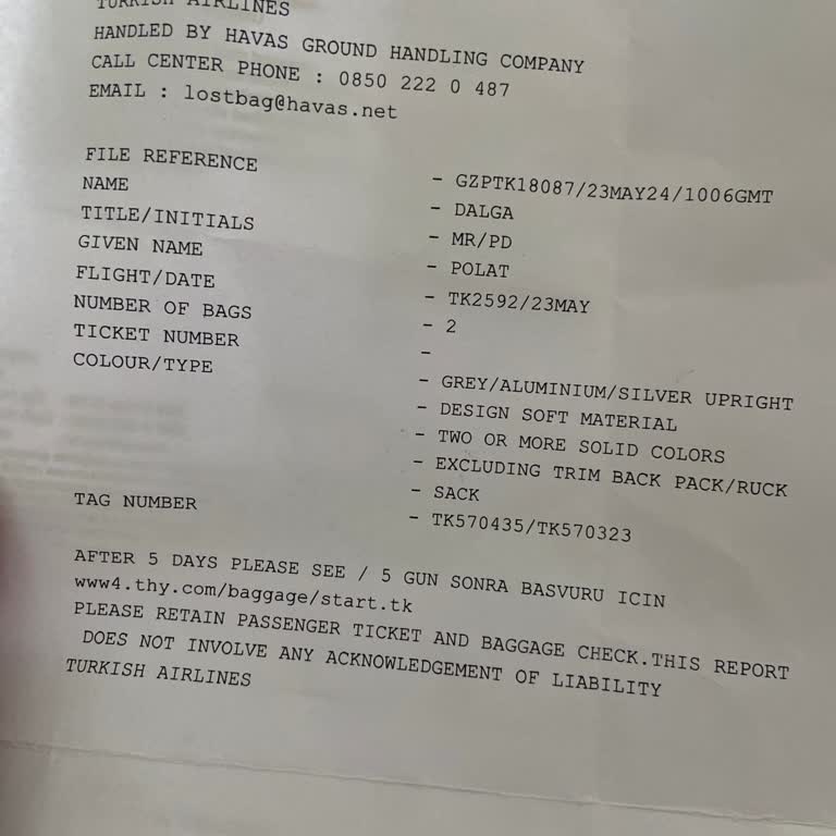 Turkish Airlines Honeymoon Flight and Baggage Issues