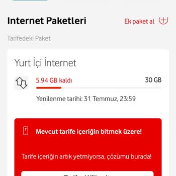 Vodafone Sosyal Pass Sınırsız Olmasına Rağmen Normal İnterneti Bitirdi